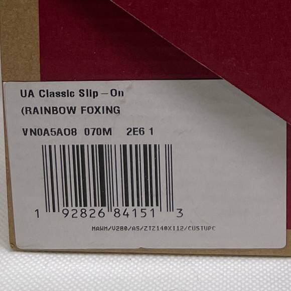 Brand New Vans UA Classic Slip-On Rainbow Foxing White - Picture 5 of 5